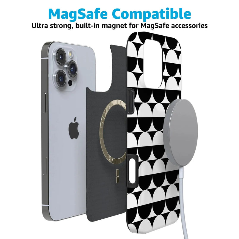 Half Moon | High Contrast Design Case Phone Case Casetry 