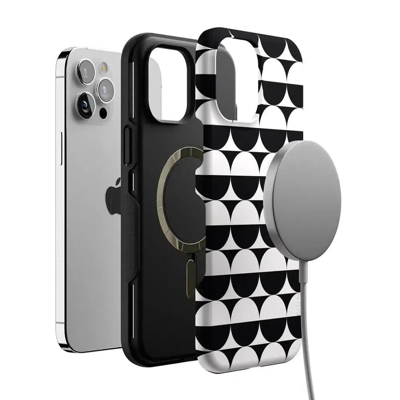 Half Moon | High Contrast Design Case Phone Case Casetry 