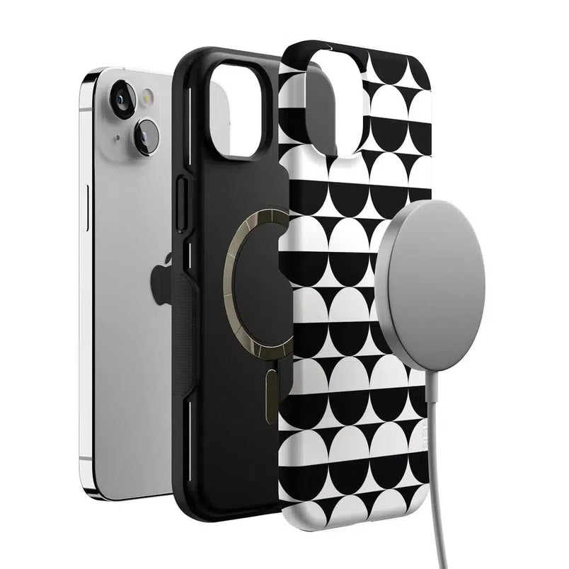 Half Moon | High Contrast Design Case Phone Case Casetry 