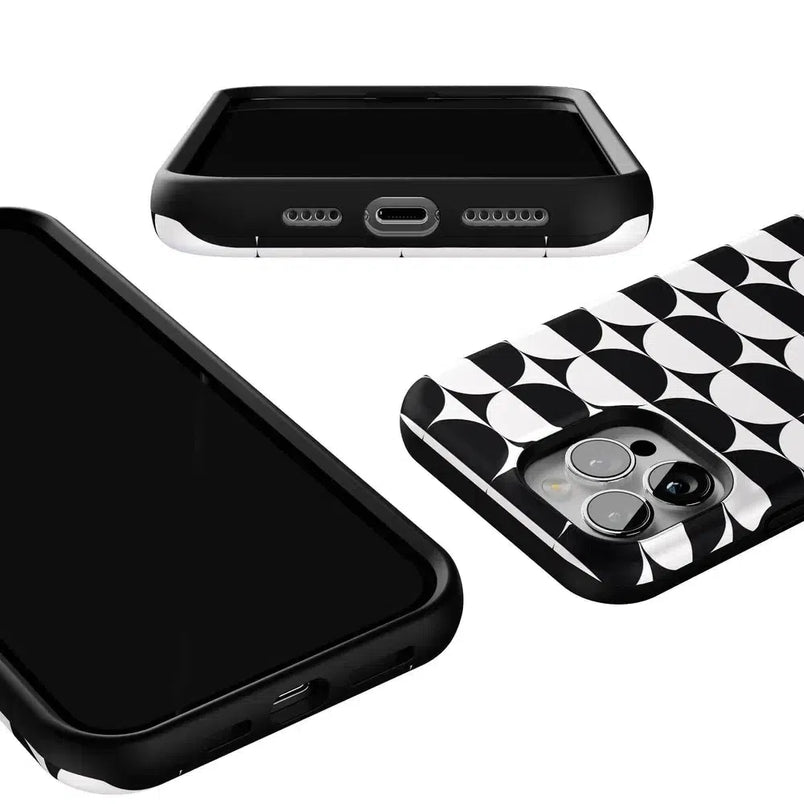 Half Moon | High Contrast Design Case Phone Case Casetry 