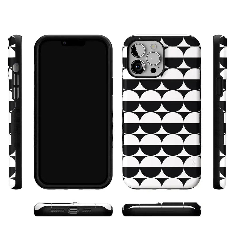 Half Moon | High Contrast Design Case Phone Case Casetry 