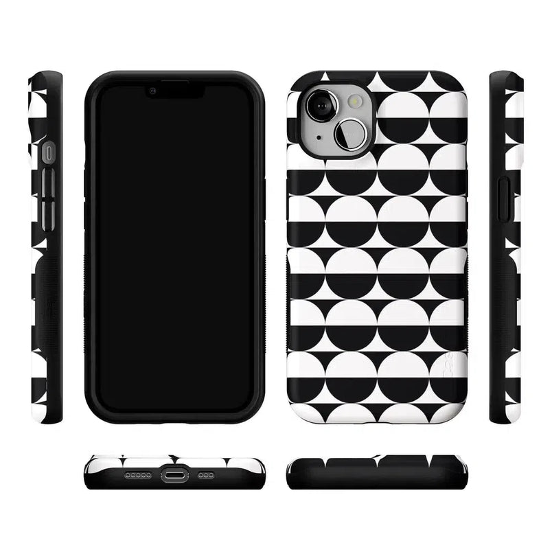 Half Moon | High Contrast Design Case Phone Case Casetry 