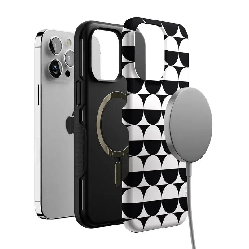 Half Moon | High Contrast Design Case Phone Case Casetry 