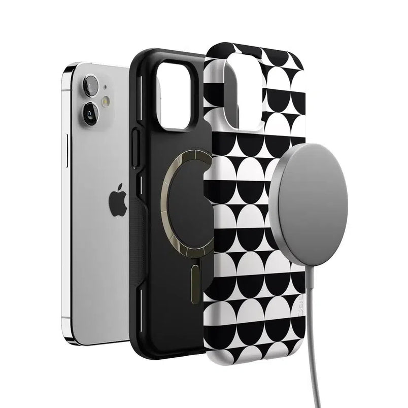 Half Moon | High Contrast Design Case Phone Case Casetry 