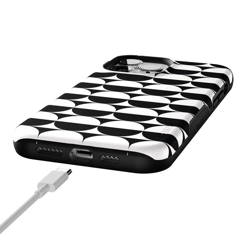 Half Moon | High Contrast Design Case Phone Case Casetry 