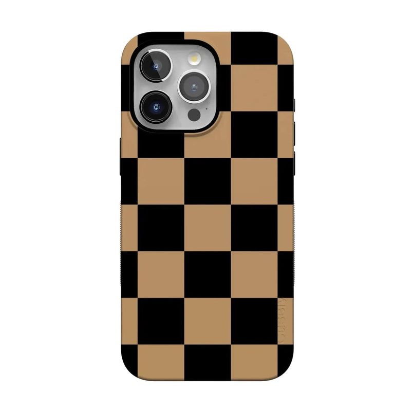 Halloween/Misc Samples 2025 SHOPSTORM_HIDDEN_PRODUCT CASELY iPhone 15 Pro Max 282 - Fit Check | Brown & Black Checkerboard Case 
