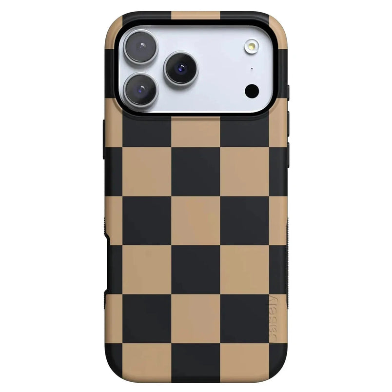 Halloween/Misc Samples 2025 SHOPSTORM_HIDDEN_PRODUCT CASELY iPhone 17 Pro Max 282 - Fit Check | Brown & Black Checkerboard Case 