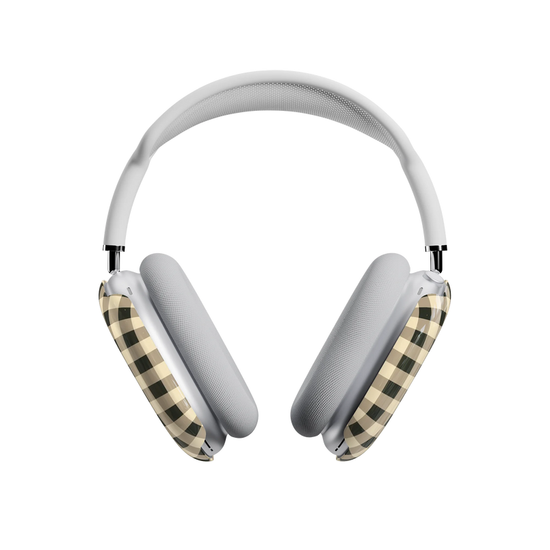 Cedar Lane | Black & Cream Gingham AirPods Max Case
