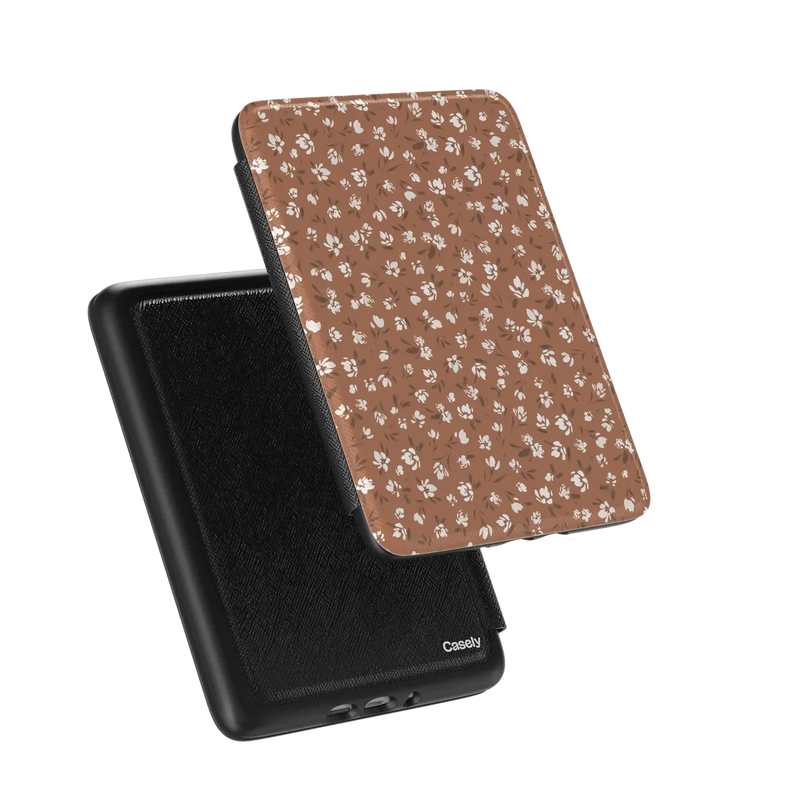 Mocha Meadow | Tiny Flowers Kindle Case