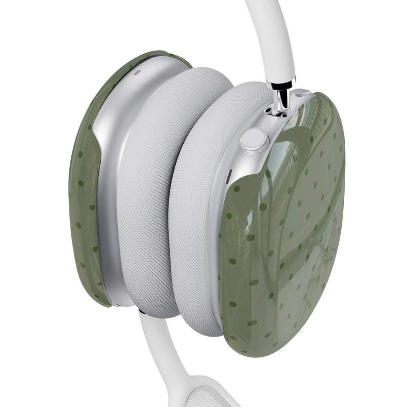 On the Dot | Olive Green Polka Dot AirPods Max Case
