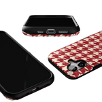 Scarlet Stitch | Red Houndstooth Case