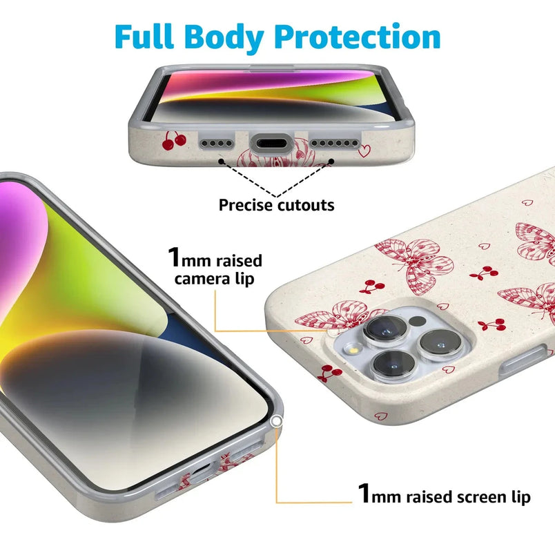 Heart Flutters | Butterfly Case iPhone Case get.casely 