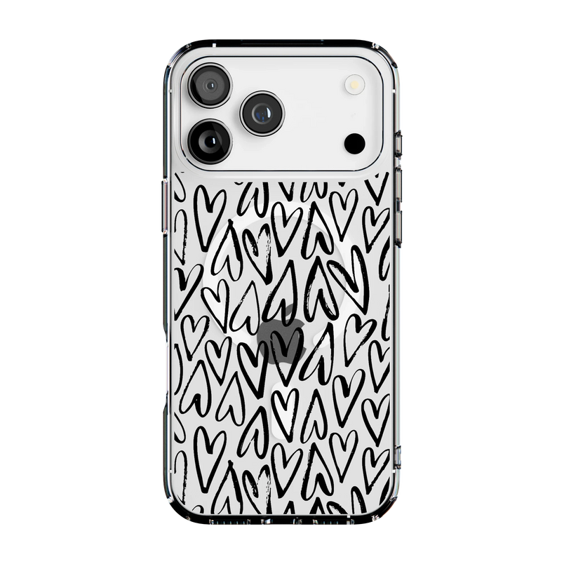 Heart Throb | Endless Hearts Case iPhone Case get.casely Clear + MagSafe® iPhone 17 Pro Max 