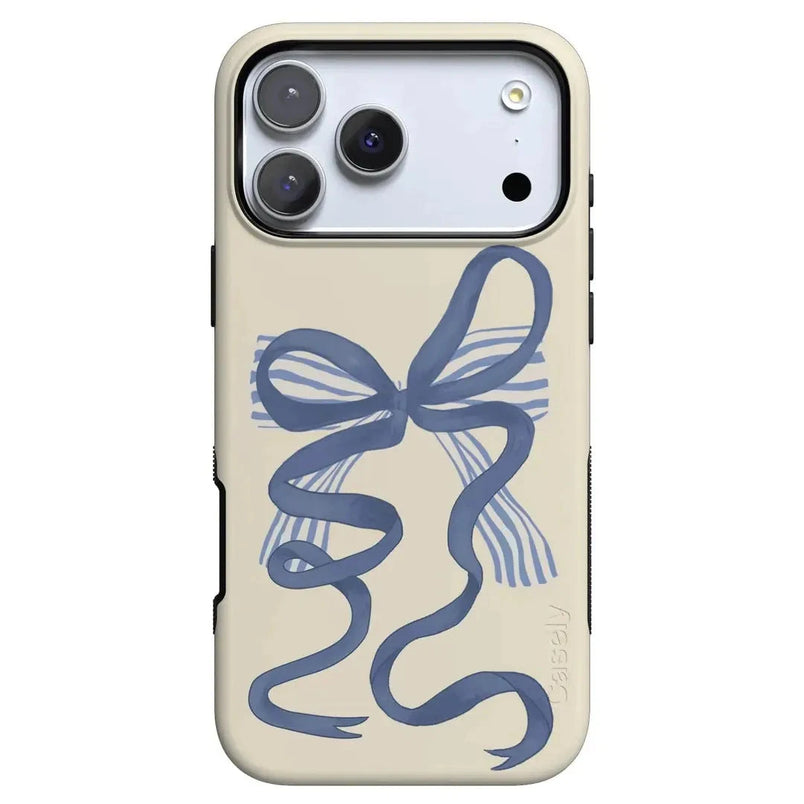 Casely iPhone 16 Pro Compatible with MagSafe Heartstrings | Blue Bow Case Classic + MagSafe Casely iPhone 16 Pro Compatible with MagSafe Heartstrings | Blue Bow Case Classic + MagSafe