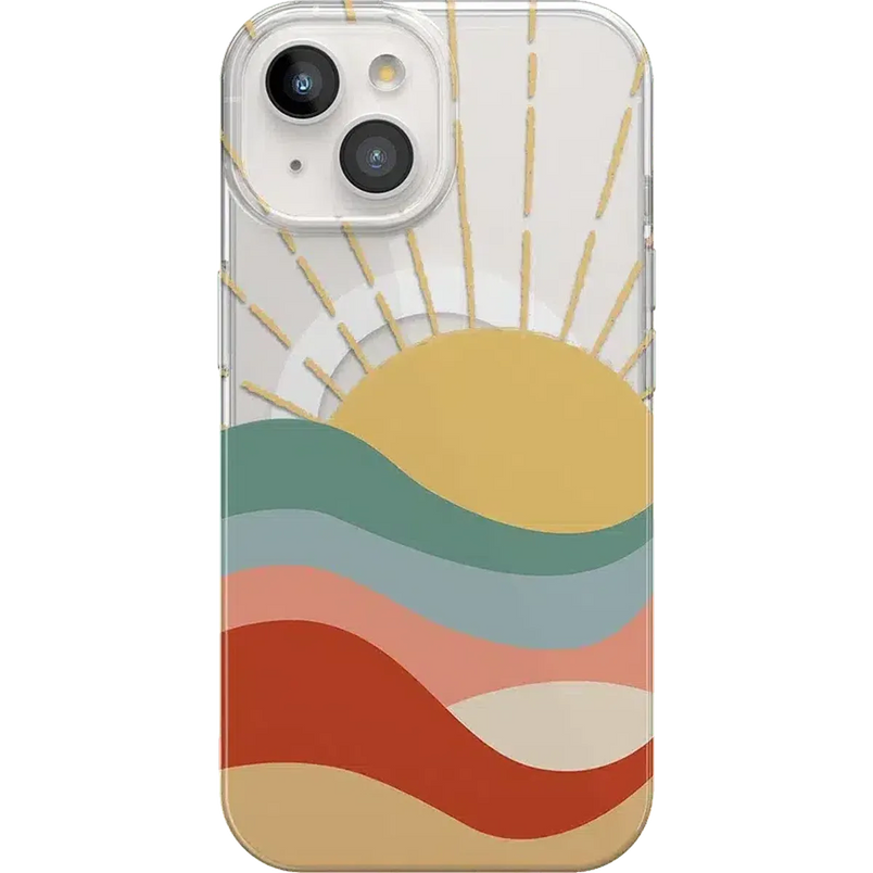 Here Comes the Sun | Colorblock Sunset Case iPhone Case get.casely Classic + MagSafe® iPhone 15 Plus