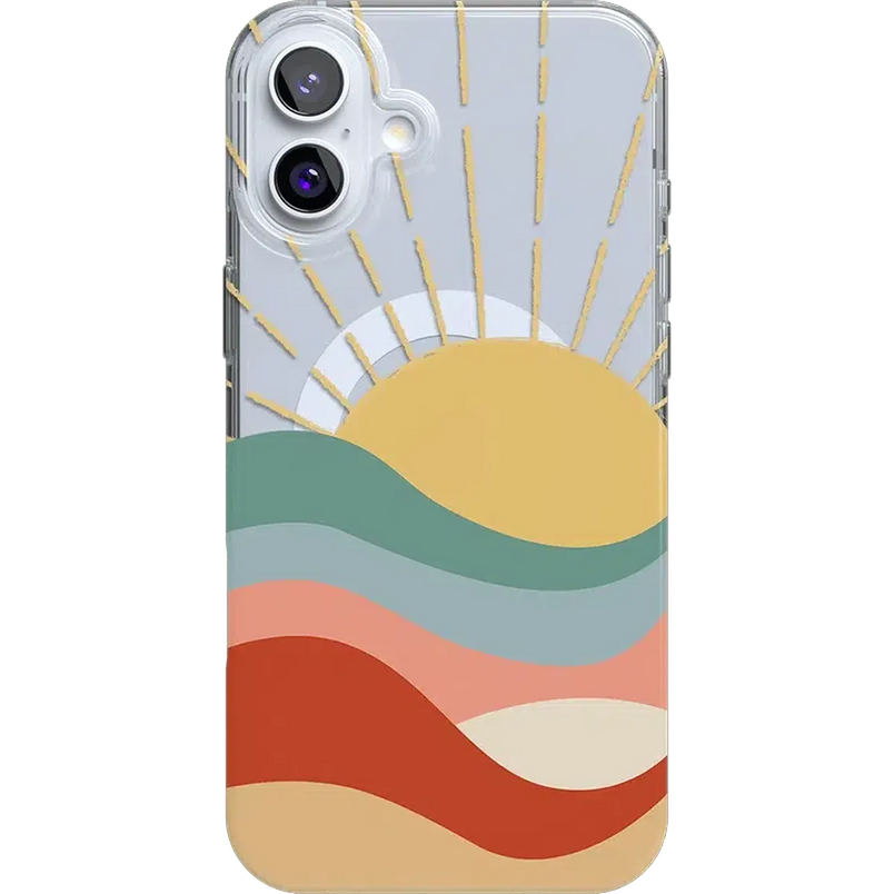 Here Comes the Sun | Colorblock Sunset Case iPhone Case get.casely Classic + MagSafe® iPhone 16 Plus
