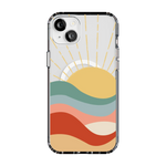 Here Comes the Sun | Colorblock Sunset Case iPhone Case get.casely Clear + MagSafe® iPhone 15 Plus 