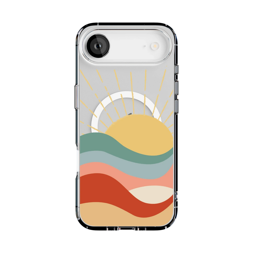 Here Comes the Sun | Colorblock Sunset Case iPhone Case get.casely Clear + MagSafe® iPhone 17 Air 