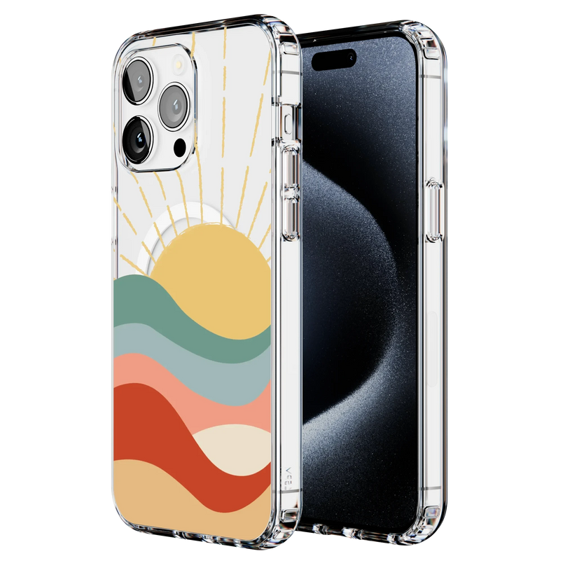 Here Comes the Sun | Colorblock Sunset Case iPhone Case get.casely 