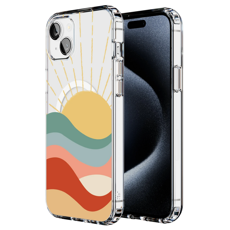Here Comes the Sun | Colorblock Sunset Case iPhone Case get.casely 