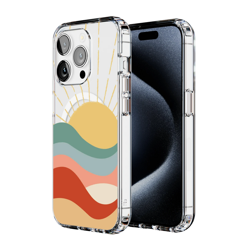 Here Comes the Sun | Colorblock Sunset Case iPhone Case get.casely 