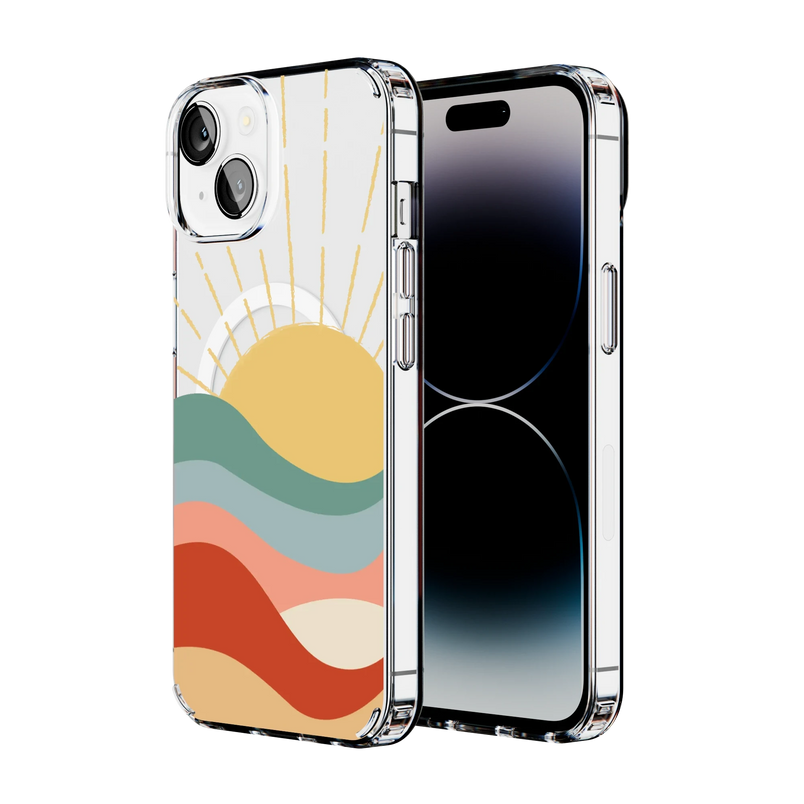 Here Comes the Sun | Colorblock Sunset Case iPhone Case get.casely 
