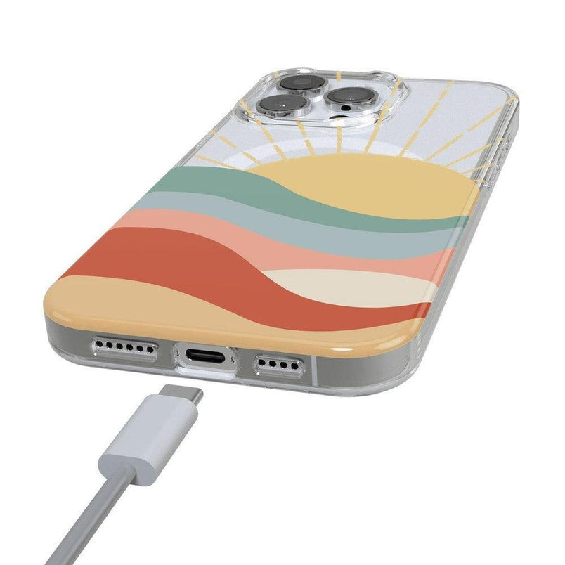 Here Comes the Sun | Colorblock Sunset Case iPhone Case get.casely 