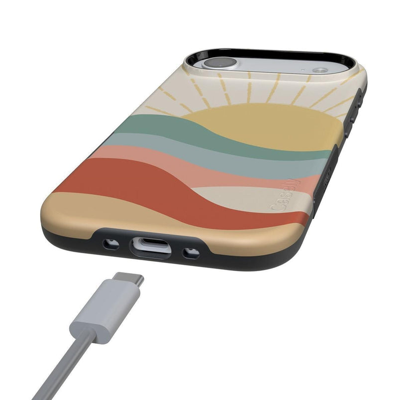 Here Comes the Sun | Colorblock Sunset Case iPhone Case get.casely 