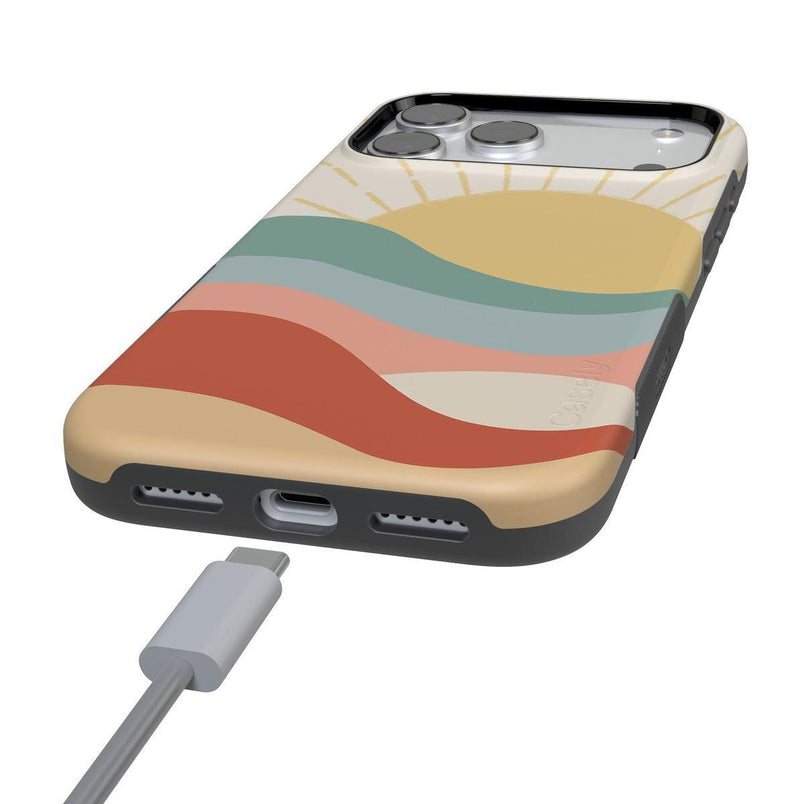 Here Comes the Sun | Colorblock Sunset Case iPhone Case get.casely 