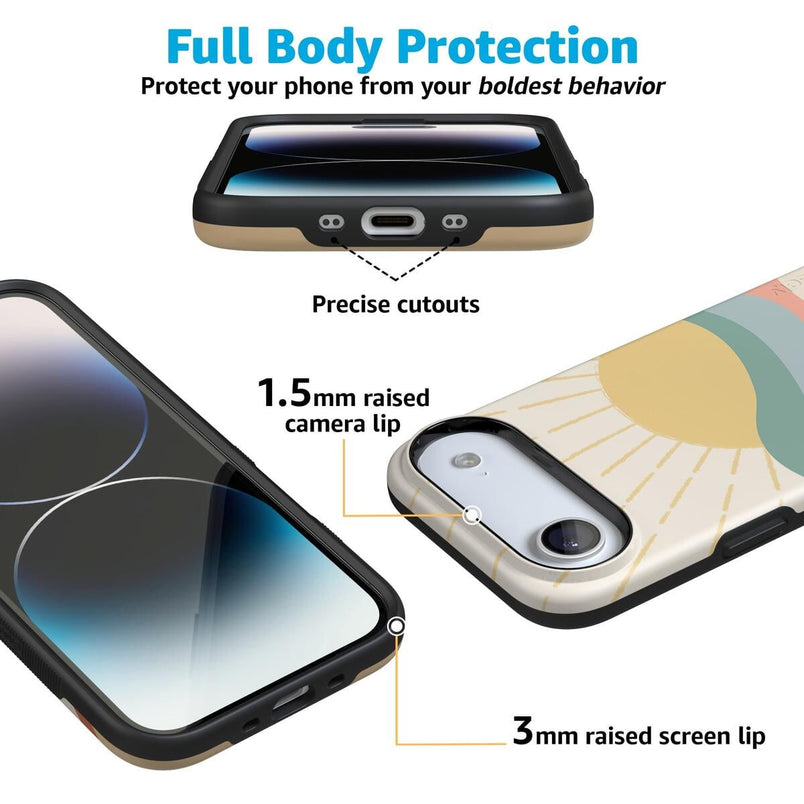 Here Comes the Sun | Colorblock Sunset Case iPhone Case get.casely 