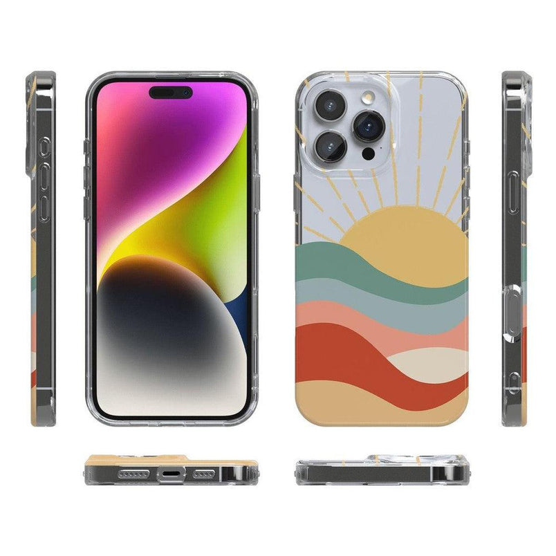 Here Comes the Sun | Colorblock Sunset Case iPhone Case get.casely 