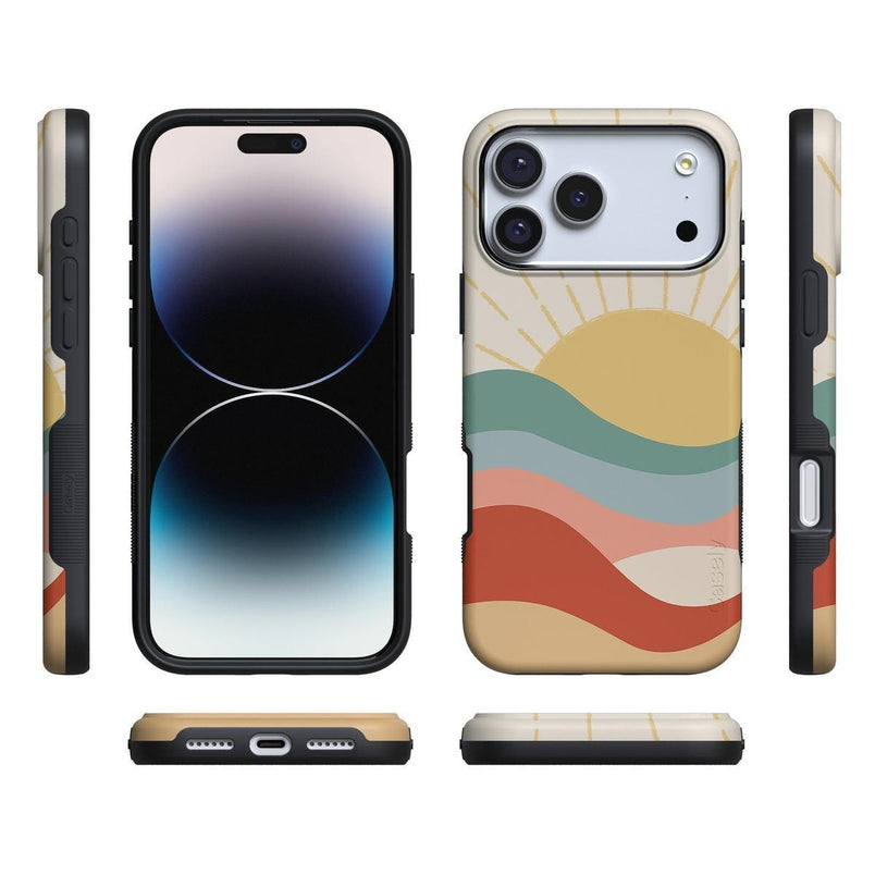 Here Comes the Sun | Colorblock Sunset Case iPhone Case get.casely 