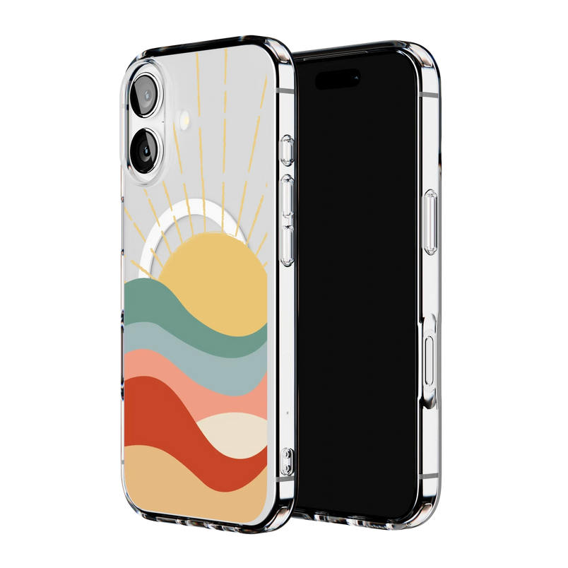 Here Comes the Sun | Colorblock Sunset Case iPhone Case get.casely 