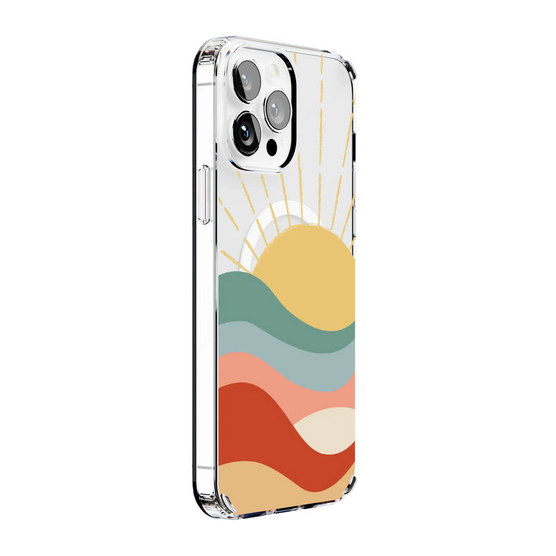 Here Comes the Sun | Colorblock Sunset Case iPhone Case get.casely 