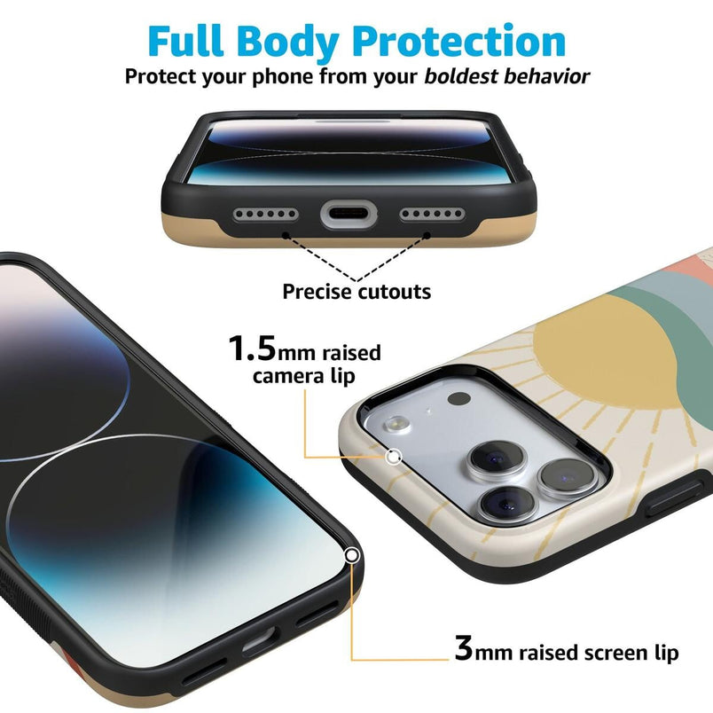 Here Comes the Sun | Colorblock Sunset Case iPhone Case get.casely 