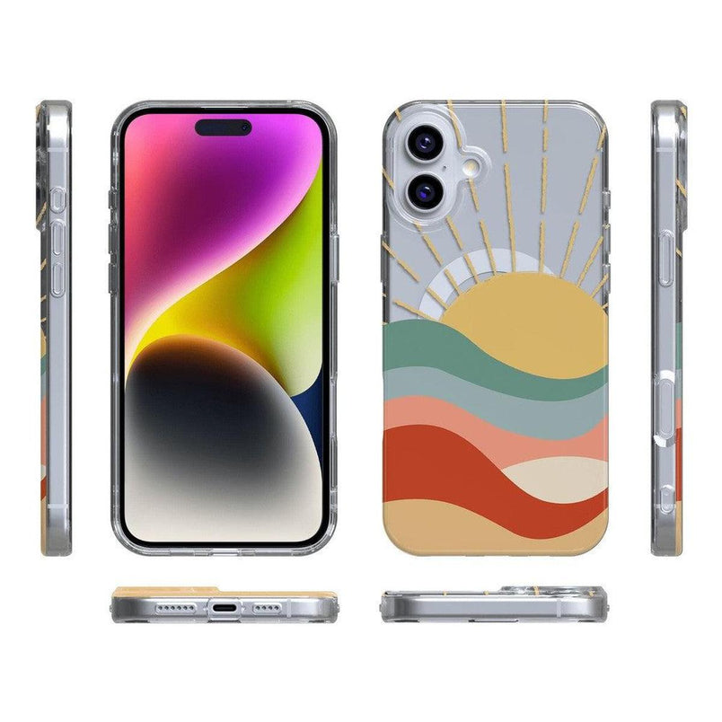 Here Comes the Sun | Colorblock Sunset Case iPhone Case get.casely 