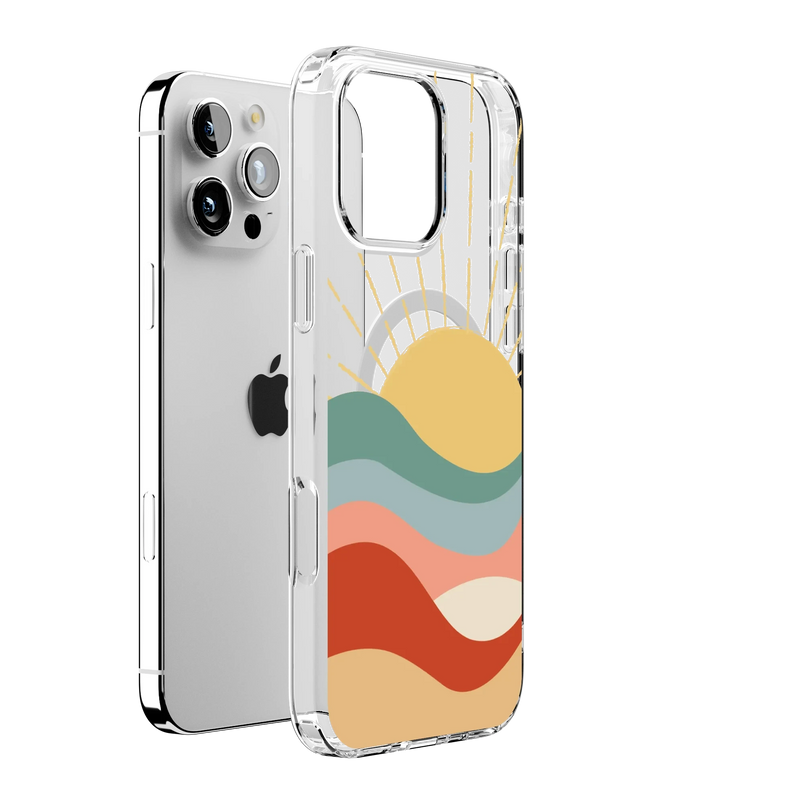 Here Comes the Sun | Colorblock Sunset Case iPhone Case get.casely 