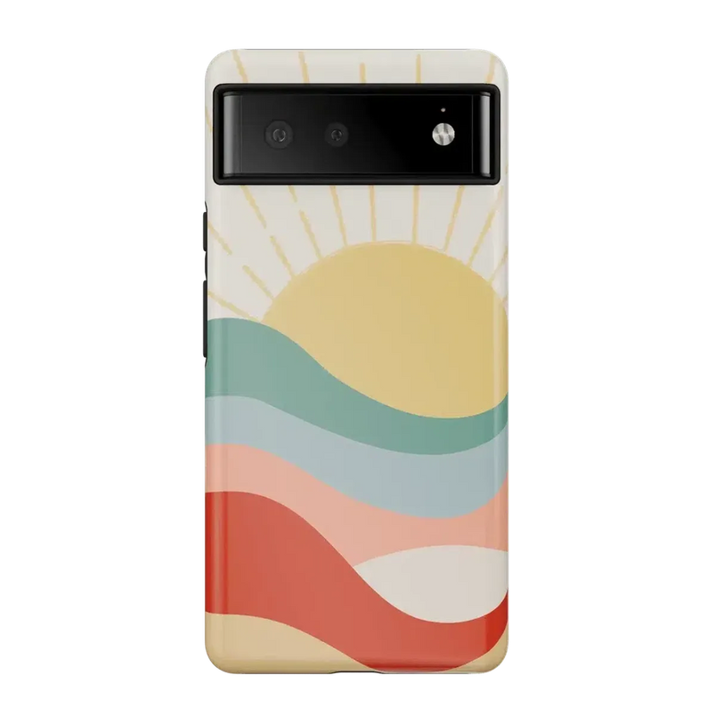 Here Comes the Sun | Colorblock Sunset Google Pixel Case Google Pixel Case Casetry Essential Google Pixel 6