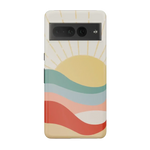 Here Comes the Sun | Colorblock Sunset Google Pixel Case Google Pixel Case Casetry Essential Google Pixel 7 Pro