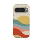 Here Comes the Sun | Colorblock Sunset Google Pixel Case Google Pixel Case Casetry Essential + MagSafe® Google Pixel 10 Pro 