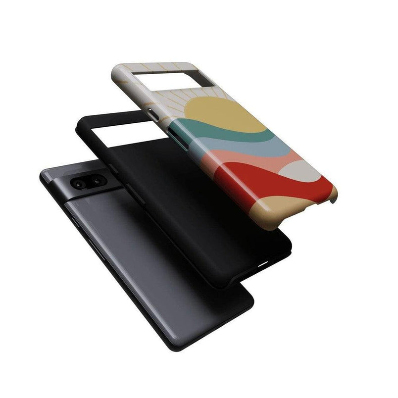 Here Comes the Sun | Colorblock Sunset Google Pixel Case Google Pixel Case Casetry 