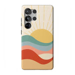 Here Comes the Sun | Colorblock Sunset Samsung Case Samsung Case Casetry Essential + MagSafe® Galaxy S25 Ultra 