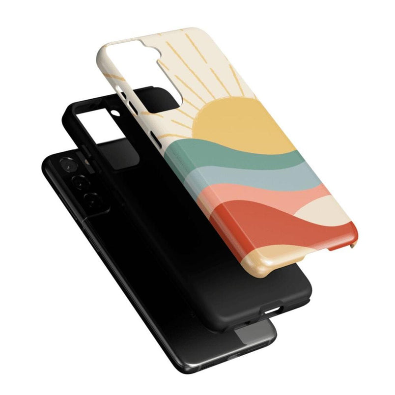 Here Comes the Sun | Colorblock Sunset Samsung Case Samsung Case Casetry 
