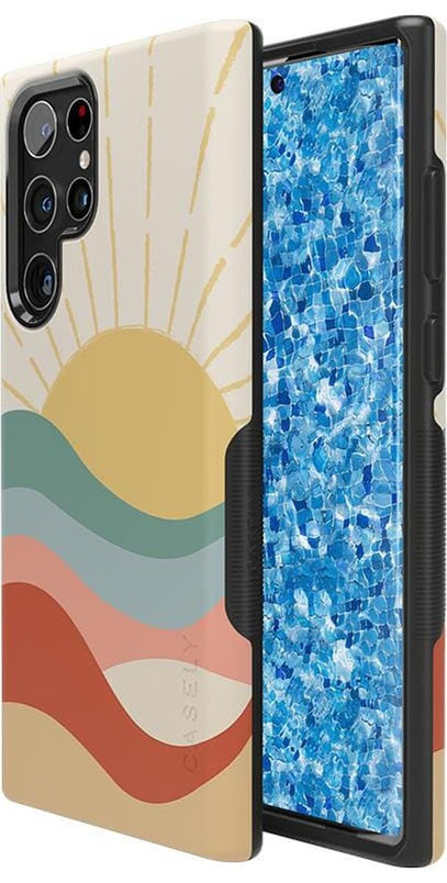 Here Comes the Sun | Colorblock Sunset Samsung Case Samsung Case get.casely 