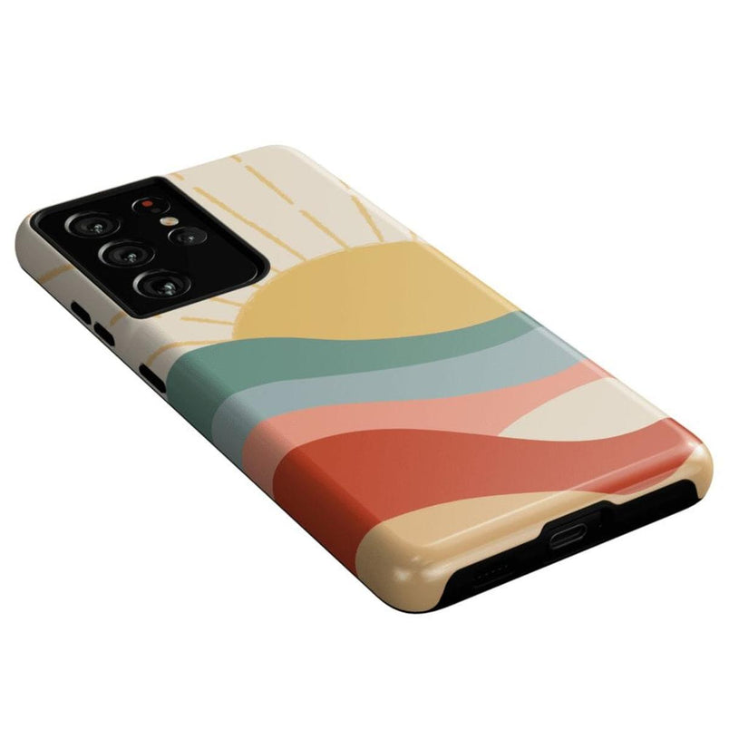 Here Comes the Sun | Colorblock Sunset Samsung Case Samsung Case Casetry 
