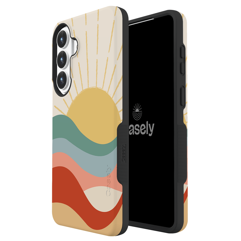 Here Comes the Sun | Colorblock Sunset Samsung Case Samsung Case get.casely 