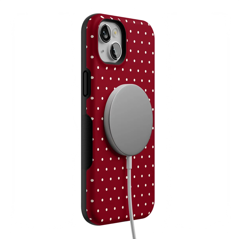 On the Dot | Maroon Polka Dot Case