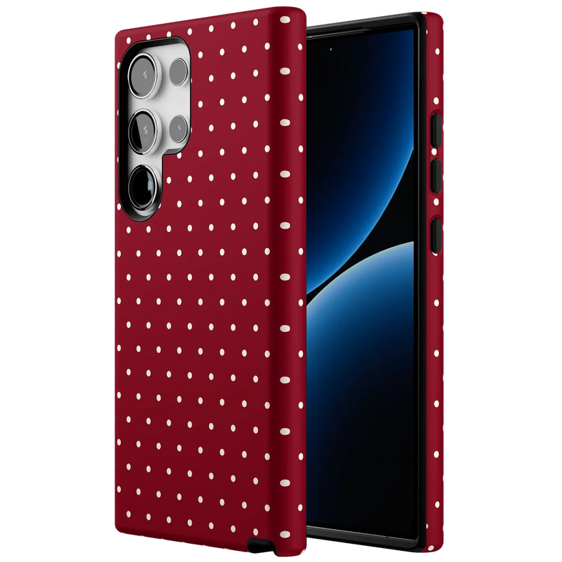 On the Dot | Maroon Polka Dot Case