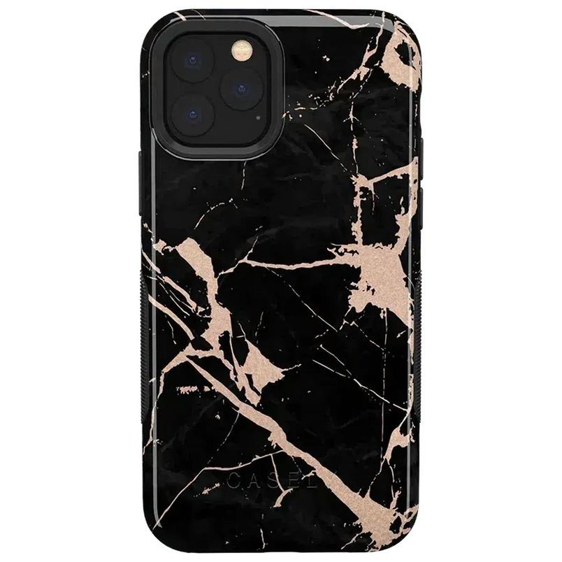 Hidden Gem | Rose Gold and Black Marble Case iPhone Case get.casely Bold iPhone 11 Pro 