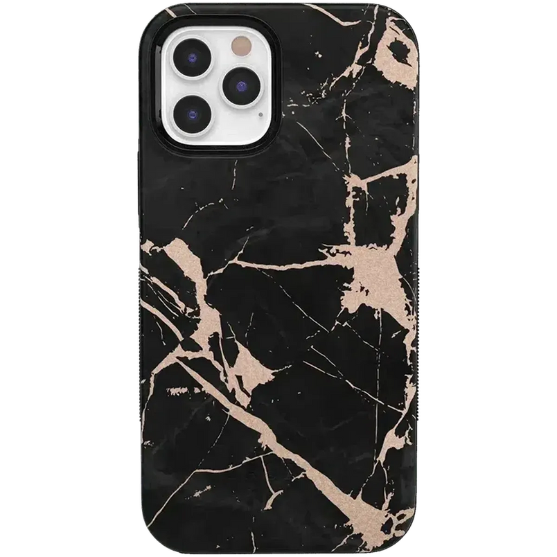 Hidden Gem | Rose Gold and Black Marble Case iPhone Case get.casely Bold iPhone 12 Pro Max 